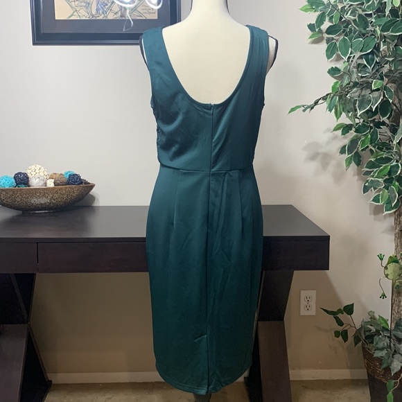 Grace Karin Dark Green Dress Size L - Picture 4 of 7